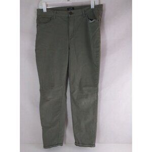 Rue 21 Women's Olive Green Straight Leg Stretch Jeans Size 16 Short Inseam 25"